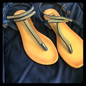 Sparkly blue sandals